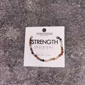 Ethicgoods Strength Morse Code Beaded Bracelet
